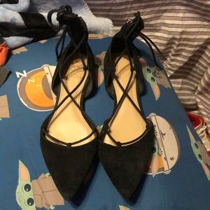 Vince Camuto suede lace up flats